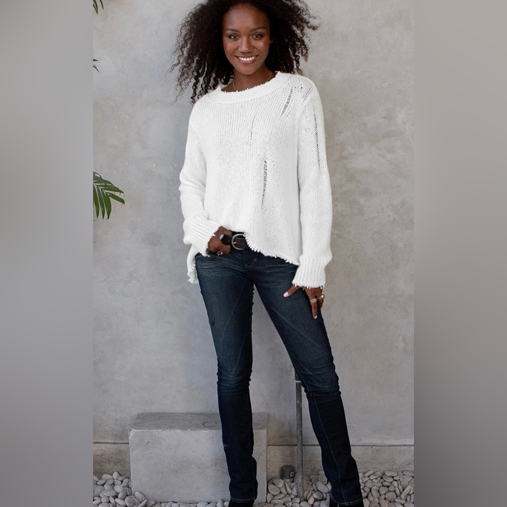 Cozy White Knit Sweater